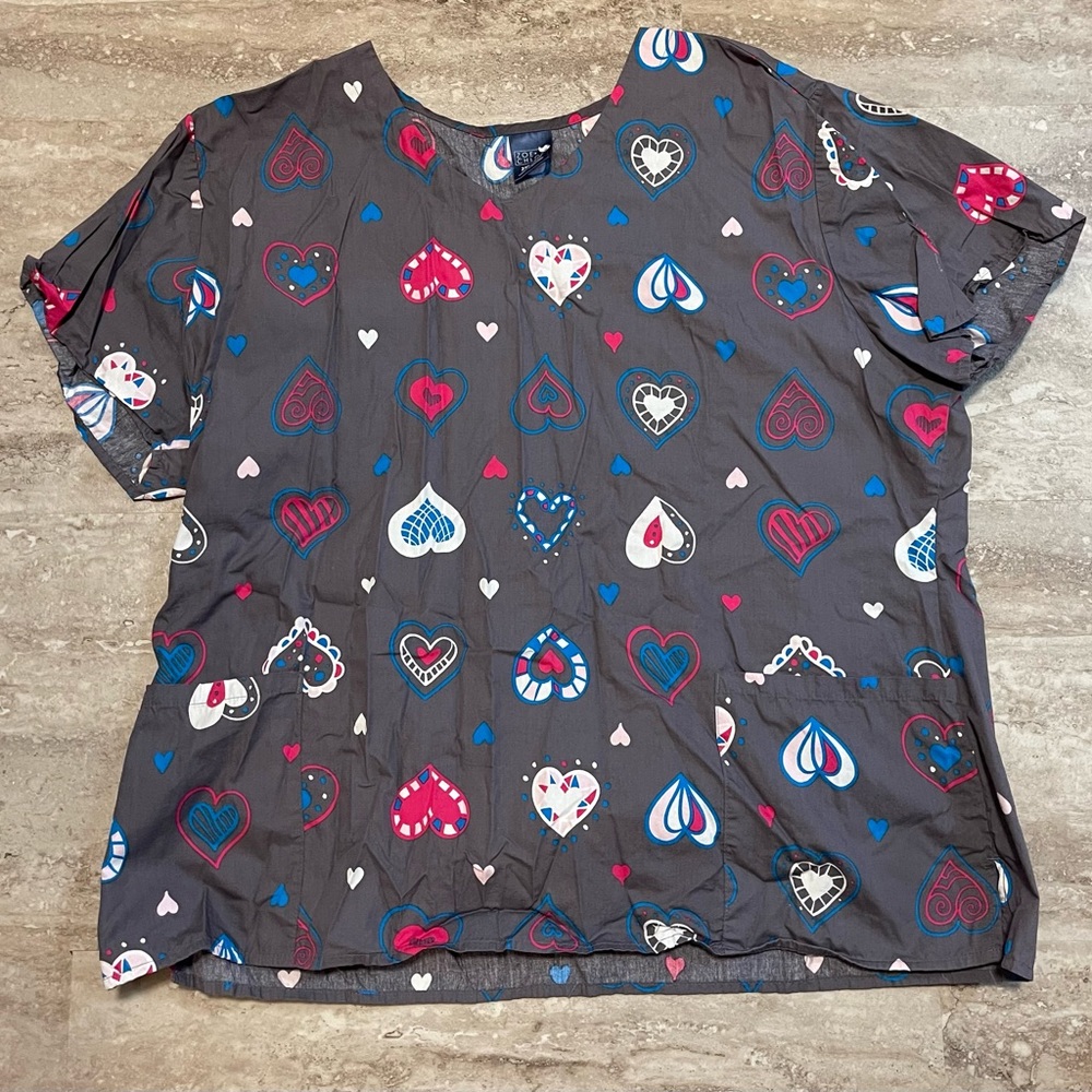 Zoe and Chloe womens scrub top 2XL